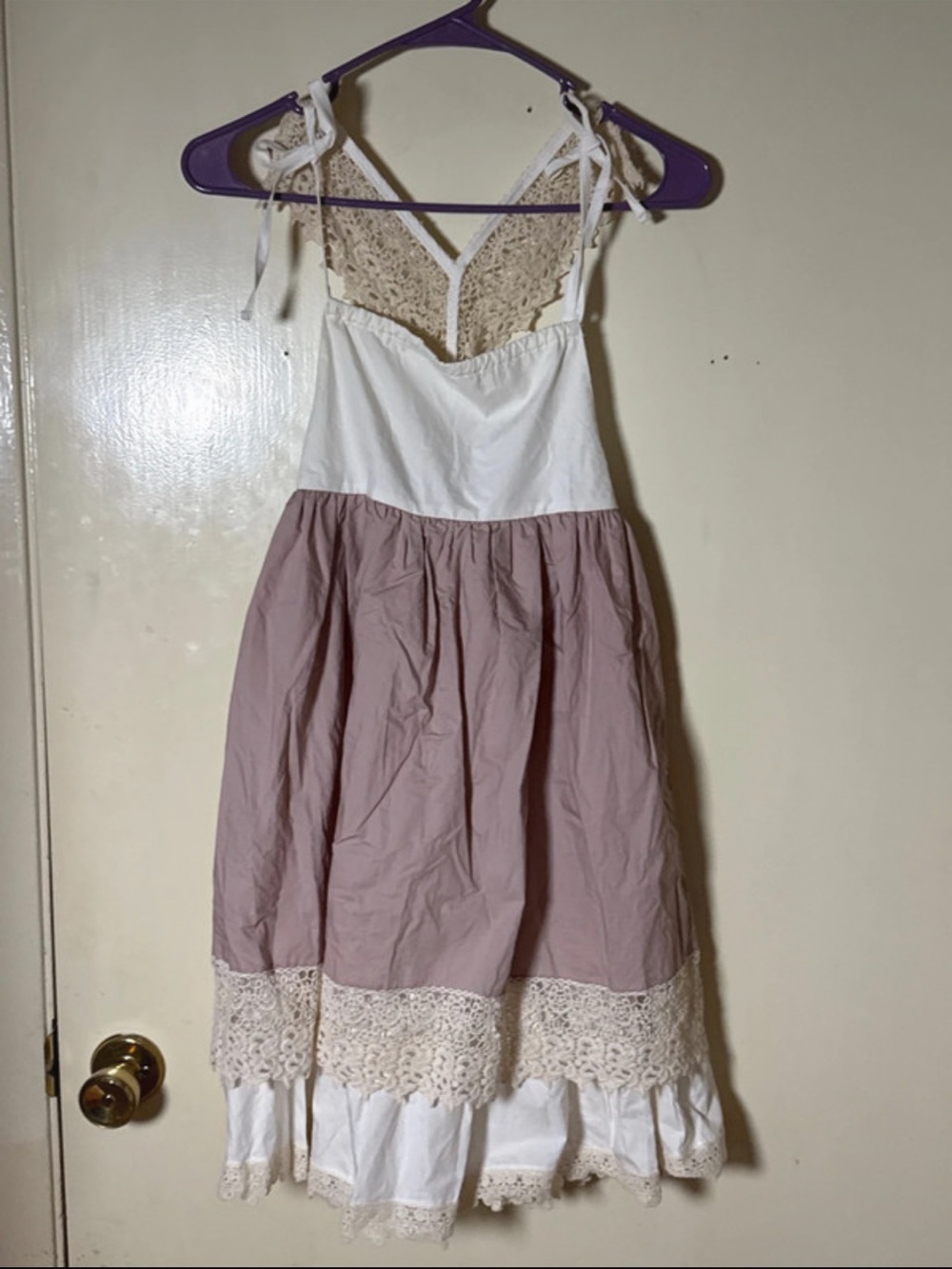 Oopsie daisy-  Girls' Lace-Trim Sundress.